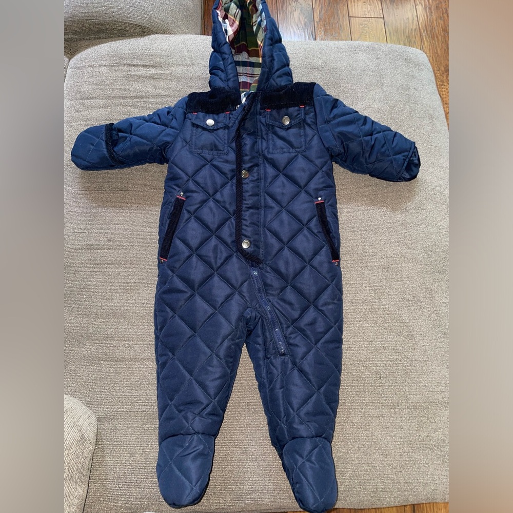 Rothschild Baby Boys Plaid Trim Quilted Barn Pram
Snowsuit